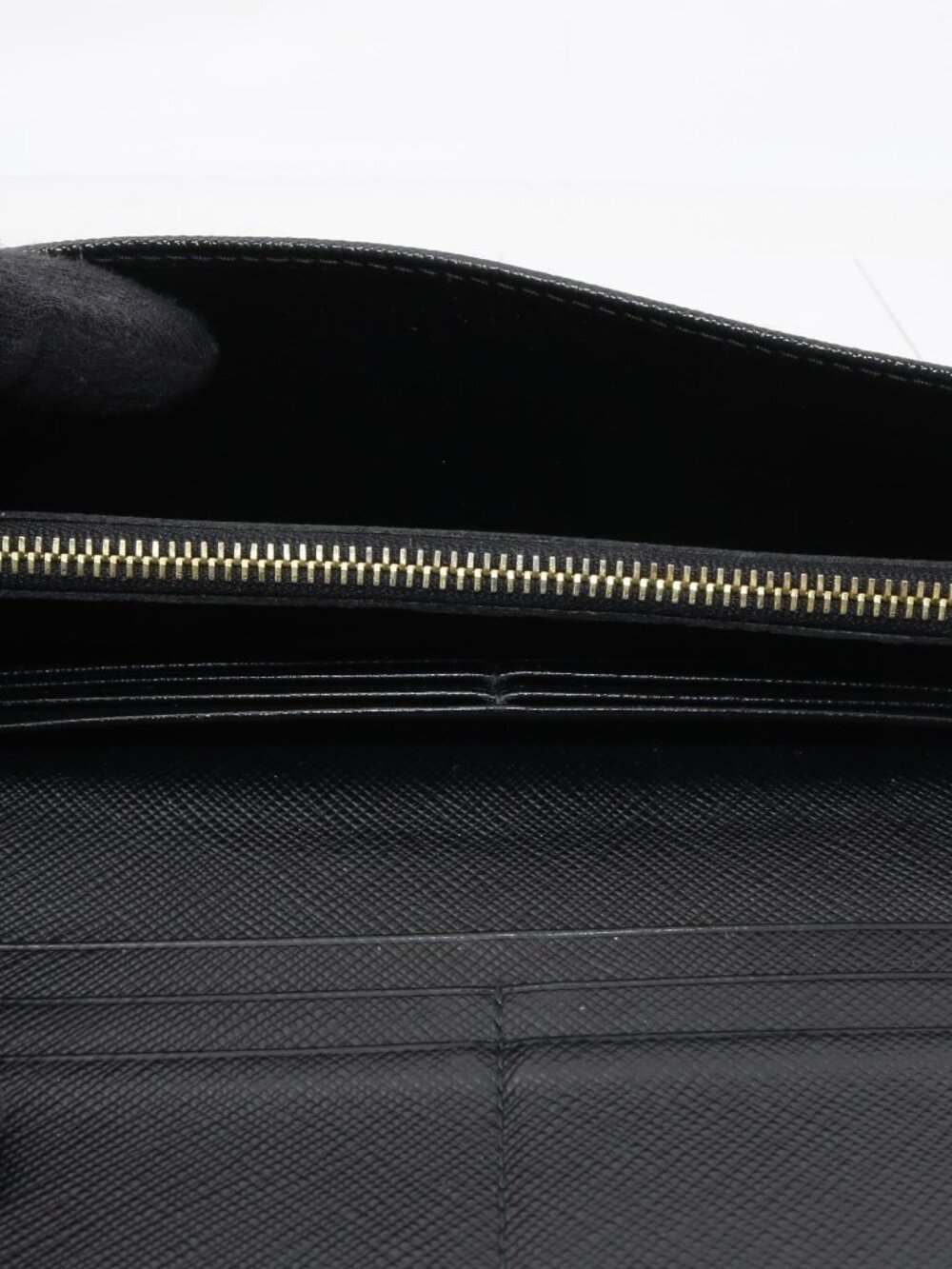 PRADA Saffiano Metal Long Wallet in Black - Picture 3 of 11